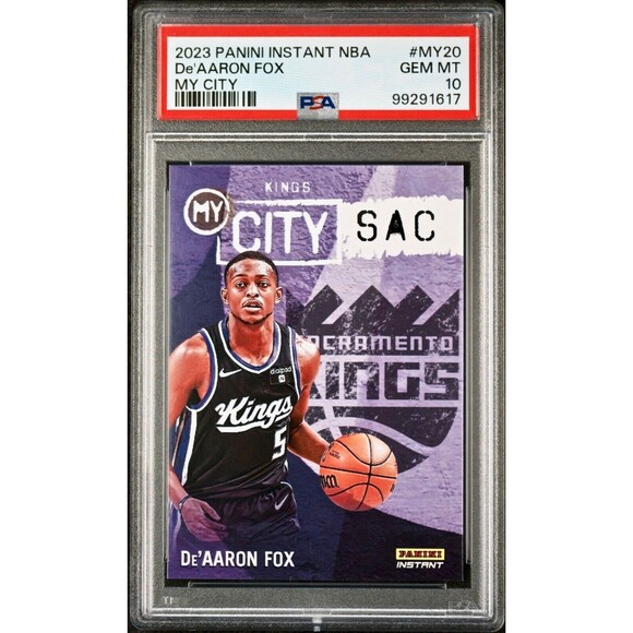 De'Aaron Fox 2023 Panini MyCity NBA #MY-20 Basketball Card PSA 10 Gem Mint - Picture 1 of 2